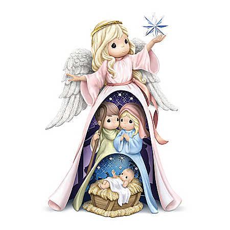 Precious Moments Holy Family Handcrafted Nativity Nesting Figurine Set