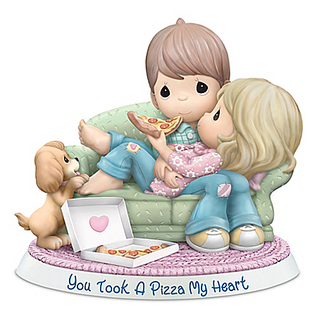 Precious Moments You Took A Pizza My Heart Bisque Porcelain Figurine