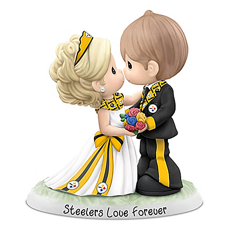 Precious Moments NFL Pittsburgh Steelers Love Forever Wedding Figurine