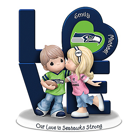 Precious Moments Our Love Is Seahawks Strong Personalized NFL Figurine