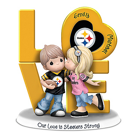 Our Love Is Steelers Strong Personalized NFL Figurine