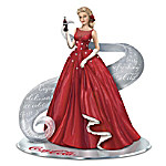 Buy A Timeless Reflection With COCA-COLA Hand-Painted Figurine With Crystalline Swirl & Mirrored Base