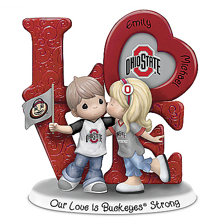 Precious Moments Our Love Is Buckeyes Strong Figurine Personalized with Names
