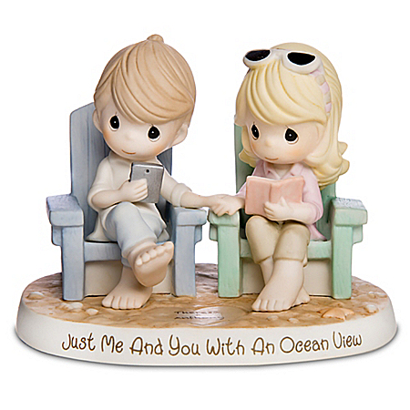 Precious Moments Porcelain Figurine With 2 Names In Sand
