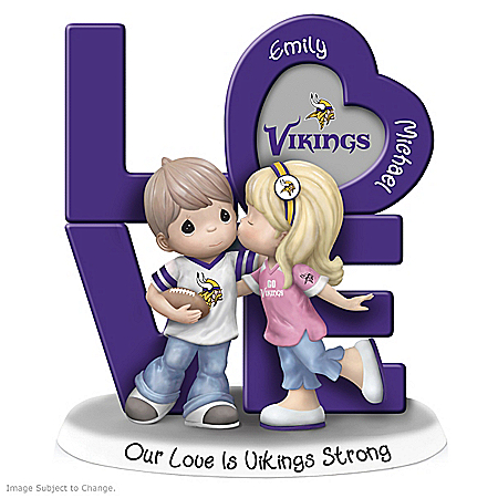 Precious Moments Our Love Is Minnesota Vikings Strong Figurine with 2 Names