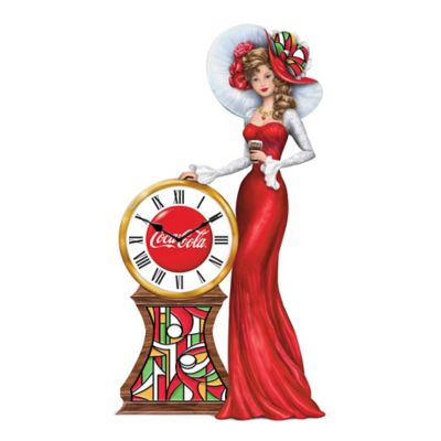 Buy COCA-COLA Timeless Memories Hand-Painted Figurine With Vintage-Inspired Working Clock
