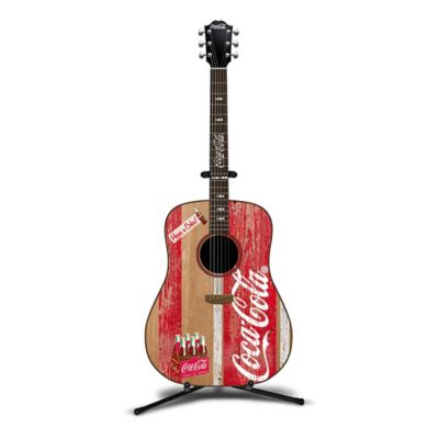 Buy COCA-COLA A Refreshing Tune Hand-Painted Guitar Sculpture