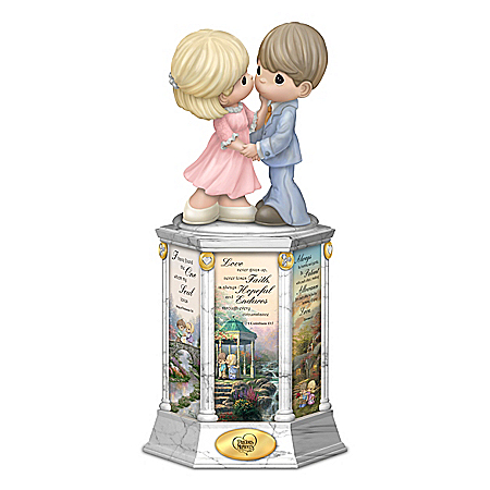Precious Moments Thomas Kinkade Illuminated Love Story Tower