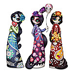 Buy Margaret Le Van Love, Faith And Peace Hand-Painted Sugar Skull Trio Figurine Set