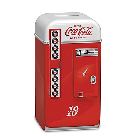 COCA-COLA 1950s-Style Vending Machine Coin Bank