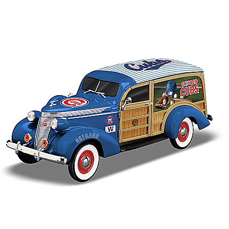 Cruising To Victory Chicago Cubs 1:18-Scale Woody Wagon MLB Sculpture