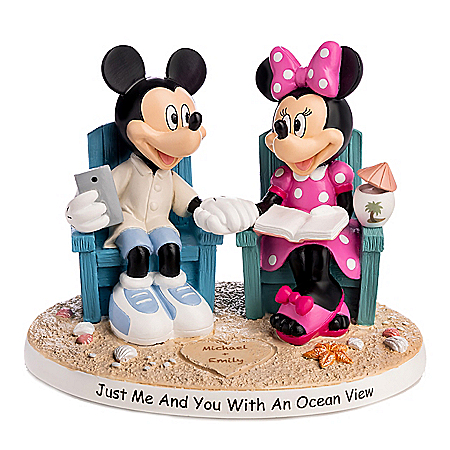 Disney Beach Figurine Personalized With 2 Names In Sand