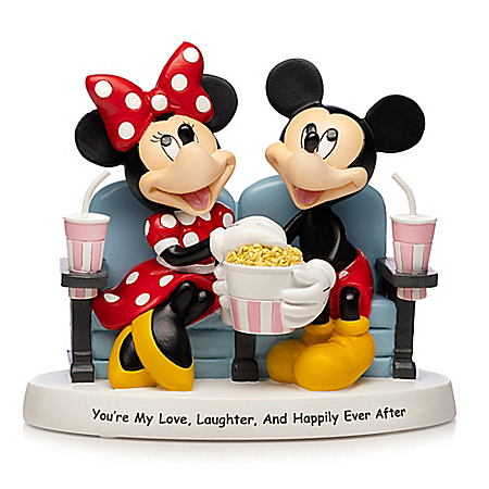 Disney Mickey Mouse And Minnie Mouse Movie Night Figurine