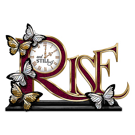 Maya Angelou-Inspired And Still I Rise Table Clock