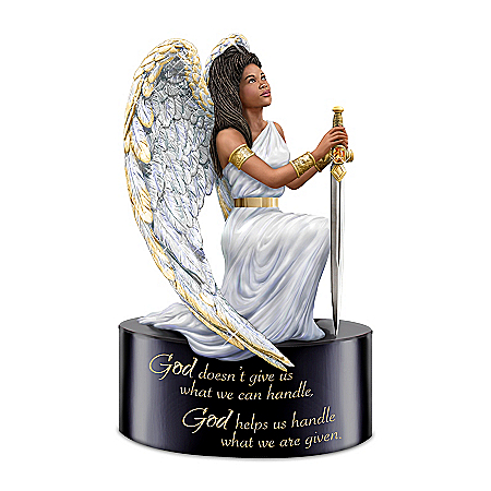 Keith Mallett Warrior Angel Figurine With Inspiring Message