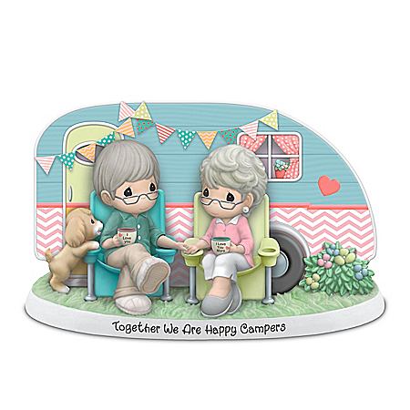 Precious Moments Happy Campers Couple Porcelain Figurine