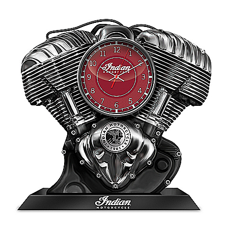 Indian Motorcycle Thunderstroke Clock Plays Engine Sounds