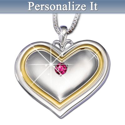 My Granddaughter, My Joy Heart-Shaped Birthstone Pendant