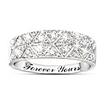 10K White Gold Diamond Radiance Ring: Unique Jewelry Gift For Her