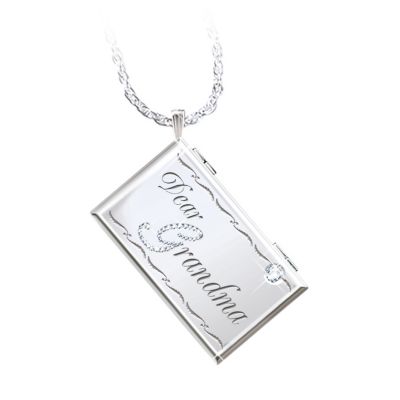 Dear Grandma Love Letter Locket Necklace - Grandmother Jewelry Gift