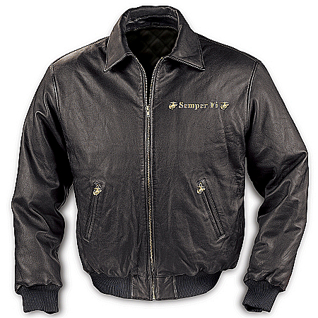 USMC Leather Jacket: United States Marine Corps Gift