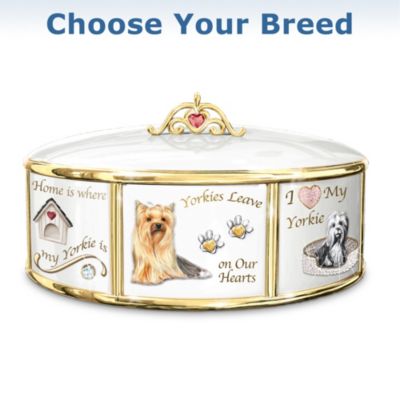 I Love My Dog Italian Charm Bracelet Style Porcelain Music Box: Unique Dog Lover Gift