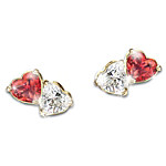 Buy The Two Hearts, One Love Genuine Gemstone Earrings