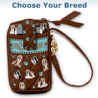 Loving Companion Dog-Themed Cell Phone And Card Holder Wristlet