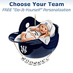 Buy Officially Licensed Major League Baseball Personalized Baby's First Christmas Ornament