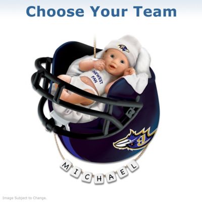 Officially Licensed NFL Personalized Baby's First Christmas Ornament