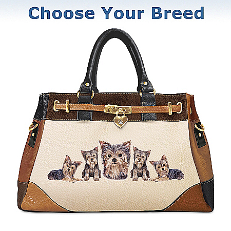 Fashion's Best Friend Dog Theme Satchel Handbag
