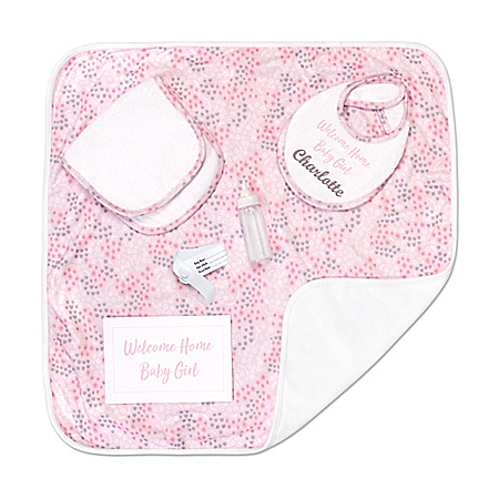 Welcome Home Baby Doll Accessory Set With Personalized Bib