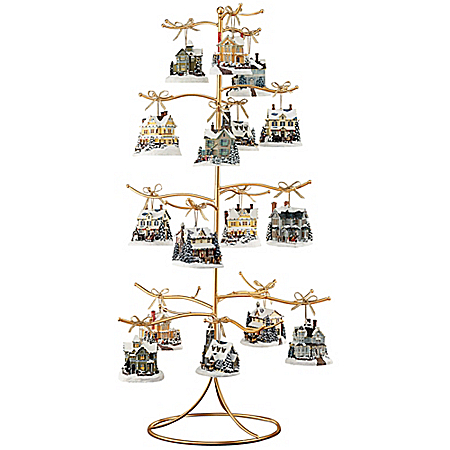 Gold Wire Ornament Tree Display