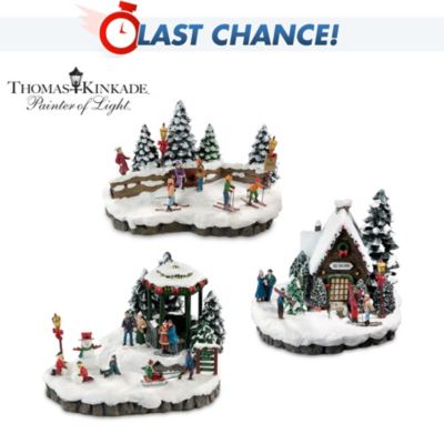 Village Accessory Set: Thomas Kinkade Mistletoe Mountain