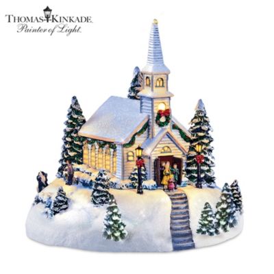 Thomas Kinkade Sculpture: Holy Night Chapel