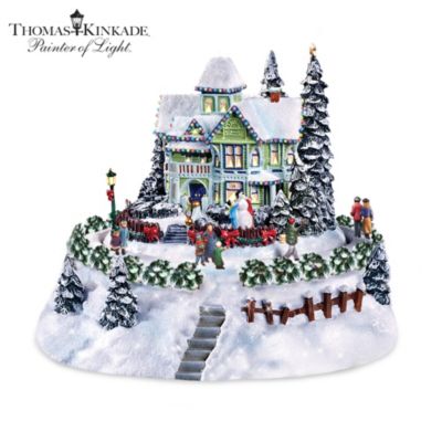 Thomas Kinkade Sculpture: The Snowflake Bed And Breakfast