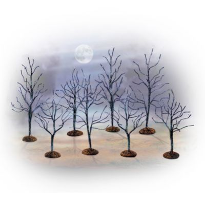 Spooky Trees Halloween Village Accessory Set