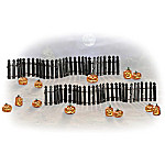 Rickety Fence And Spooky Jack o Lantern Halloween Village Accessory Set