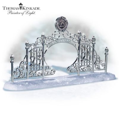 Thomas Kinkade 25th Anniversary Gate Winter Village Accessory