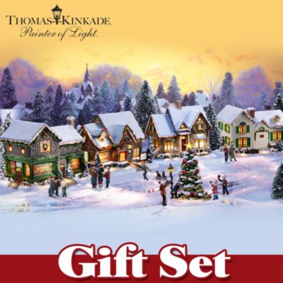 Thomas Kinkade Village Christmas - Artist District Gift Set