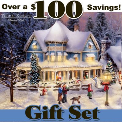 Thomas Kinkade Village Christmas Set