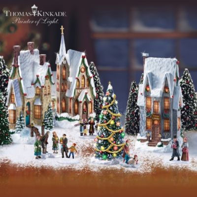 Thomas Kinkade Winter Splendor Christmas Village Set