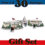 White House Village Set: Washington, DC At Christmas