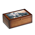 Thomas Kinkade Vintage Wood Storage Box Train Accessory