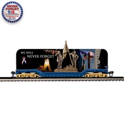 World Trade Center Tribute Flat Bed Electric Train Car: We Will Never Forget
