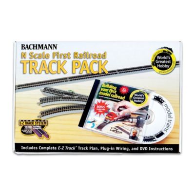 N-Scale 47-Piece Railroad Track Pack Train Accessory