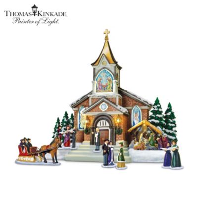 Thomas Kinkade Midnight Vespers Sculpture Set