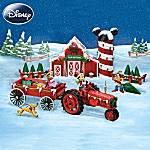 Disney Mickey Mouse Christmas Sculpture Set: Bringing Home The Tree With Mickey Mouse