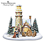 Sculpture: Thomas Kinkade Light Of Christmas Lighthouse Sculpture