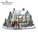 Sculpture Set: Thomas Kinkade Evening Carolers Village Sculpture Set